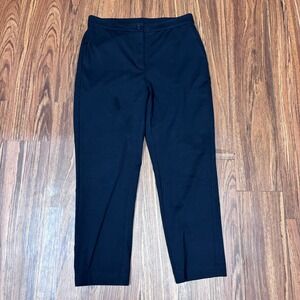 EILEEN FISHER Organic Cotton Minimalist Black Straight Pants Women's Small